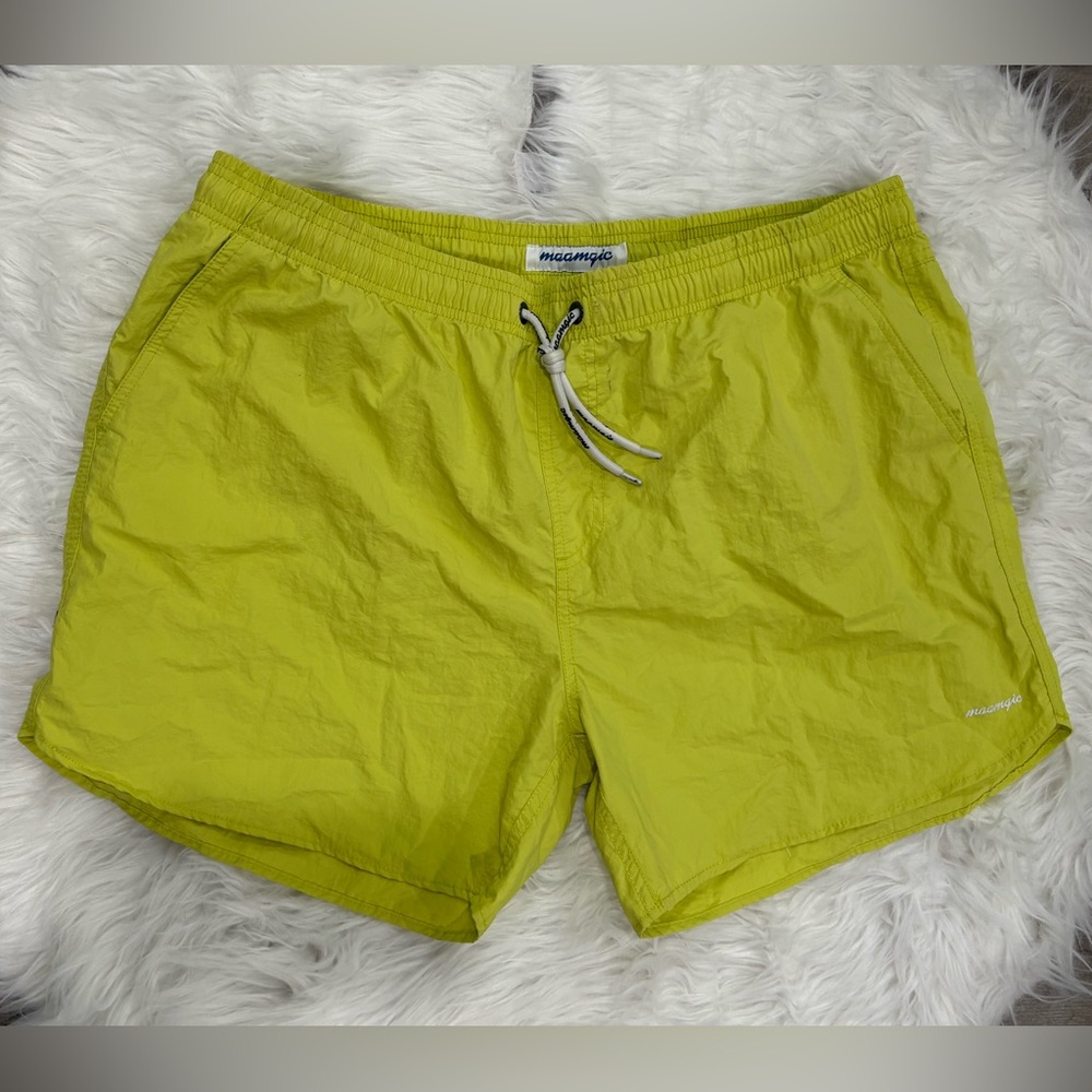 MAAMGIC Men's Bright Yellow Swim Trunks Size XXL
